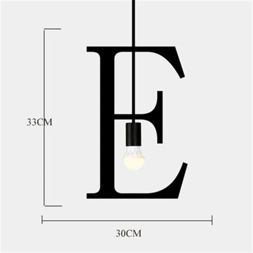 Nordic DIY Love decorative pendant light for loft and bar - vue 22 sur 29