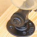 Vintage industrial desk lamp with bottle-shaped shade