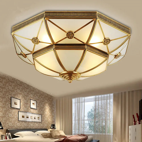Copper ceiling light for modern and elegant lighting - vue 3 sur 6