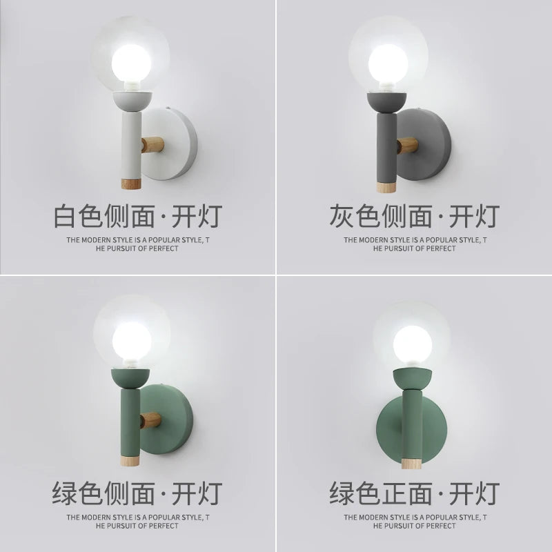 Nordic glass bedside lamp creative design for living room and hotel - vue 3 sur 9