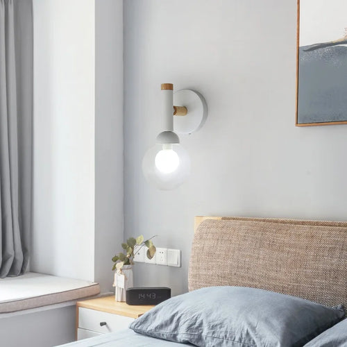 Nordic glass bedside lamp creative design for living room and hotel - vue 3 sur 9