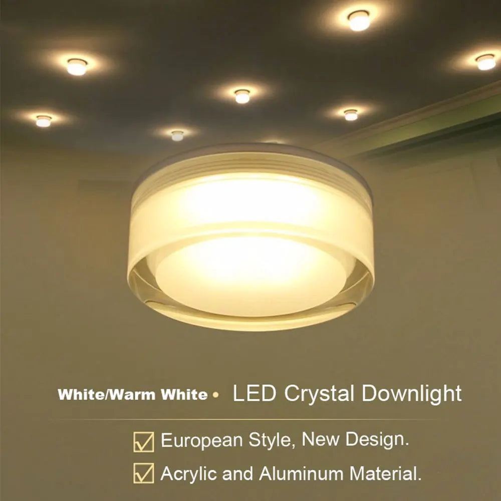 Dimmable crystal LED downlight for indoor decoration - vue 3 sur 5
