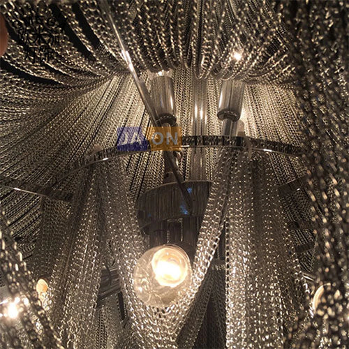 Designer floor lamp in metal and chrome for modern interiors - vue 5 sur 6