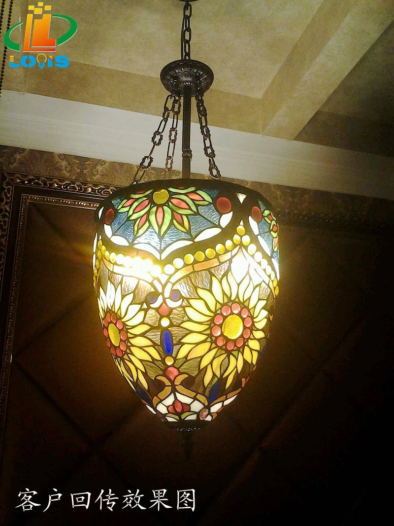 Creative vintage North American glass chandelier with retro design - vue 2 sur 6