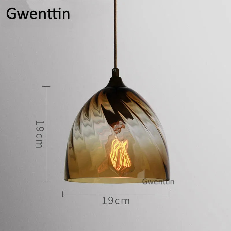 Modern stained glass pendant light for interior decoration