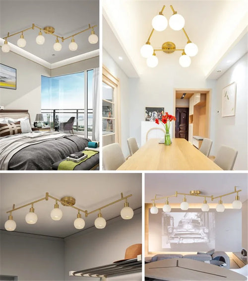 Modern Nordic glass ceiling light for interior decoration