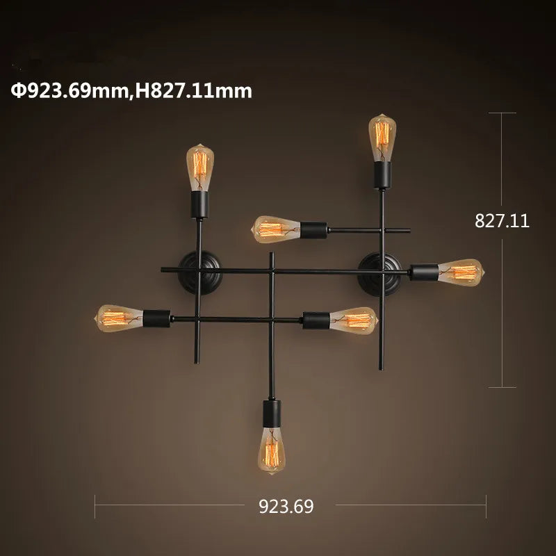Vintage industrial style metal wall light for bars and cafés - vue 4 sur 5