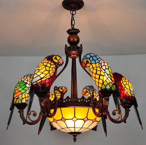 Parrot pendant chandelier creative lamp for bar and club - vue 12 sur 12