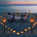 Solar flame lights for garden and outdoor decoration