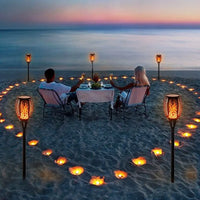 Solar flame lights for garden and outdoor decoration