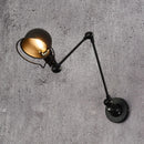 Vintage retractable metal wall light for bar