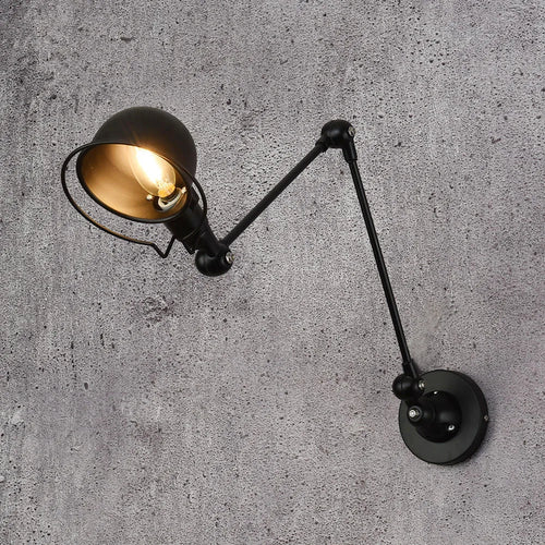 Vintage retractable metal wall light for bar - vue 4 sur 9