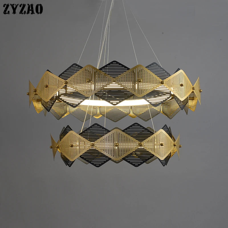 Nordic designer iron pendant light for creative interior decor - vue 3 sur 7