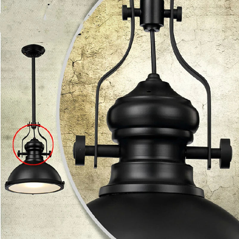 Vintage retro chandelier for restaurant, café and shop - vue 9 sur 9