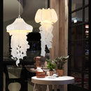 Decorative silk jellyfish pendant light nordic style