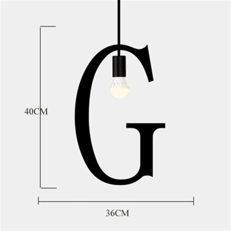 Nordic DIY Love decorative pendant light for loft and bar - vue 26 sur 29