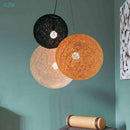 Hemp ball LED pendant light