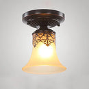 Vintage glass LED ceiling light for living room, home and hallway