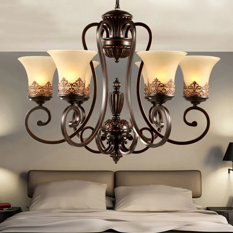 Luxurious 6-arm european style chandelier for elegant decor