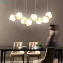 Nordic postmodern geometric molecular glass pendant light for various spaces