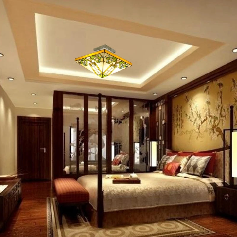 Handmade Moroccan glass retro ceiling light for children