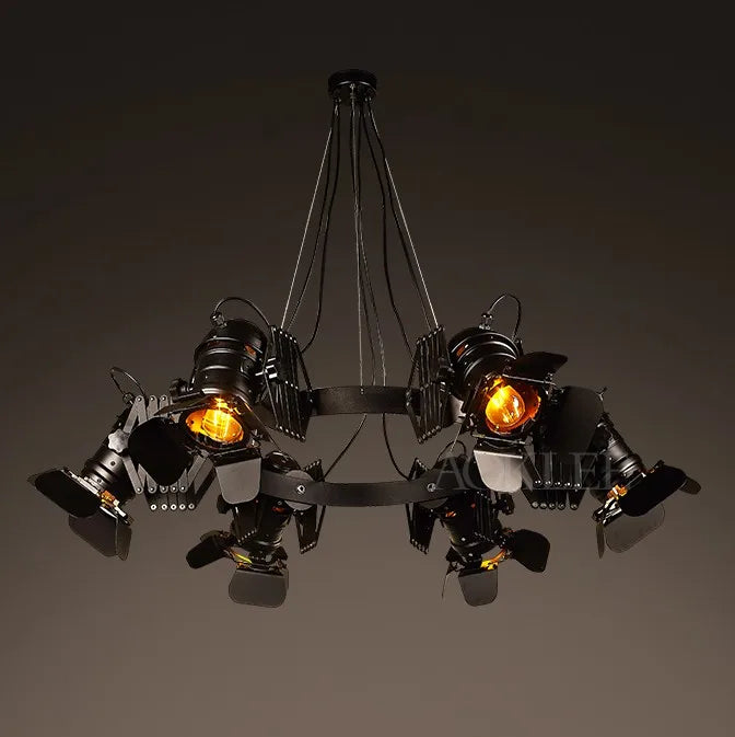 Vintage industrial chandelier for bar and restaurant