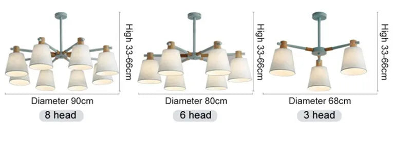 Nordic design LED chandelier for modern pendant lighting - vue 3 sur 17