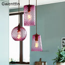 Modern stained glass pendant light for interior decoration