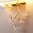 Retro gold crystal wall light for modern interiors