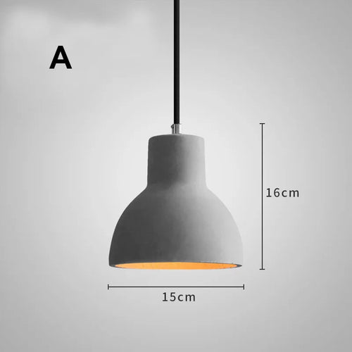 gzmj vintage industrial cement pendant light for bar café - vue 11 sur 13