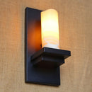 Vintage GZMJ industrial wall light with candle lampshade