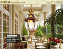 Retro copper pendant light for indoor and outdoor lighting