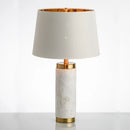 Minimalist marble fabric desk lamp for elegant interiors