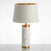 Minimalist marble fabric desk lamp for elegant interiors