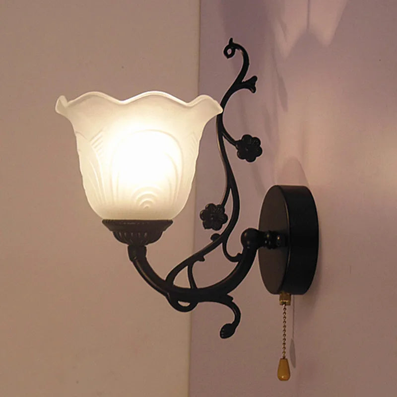 vintage glass wall light for indoor and outdoor use