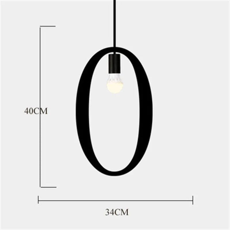 Nordic DIY Love decorative pendant light for loft and bar - vue 19 sur 29