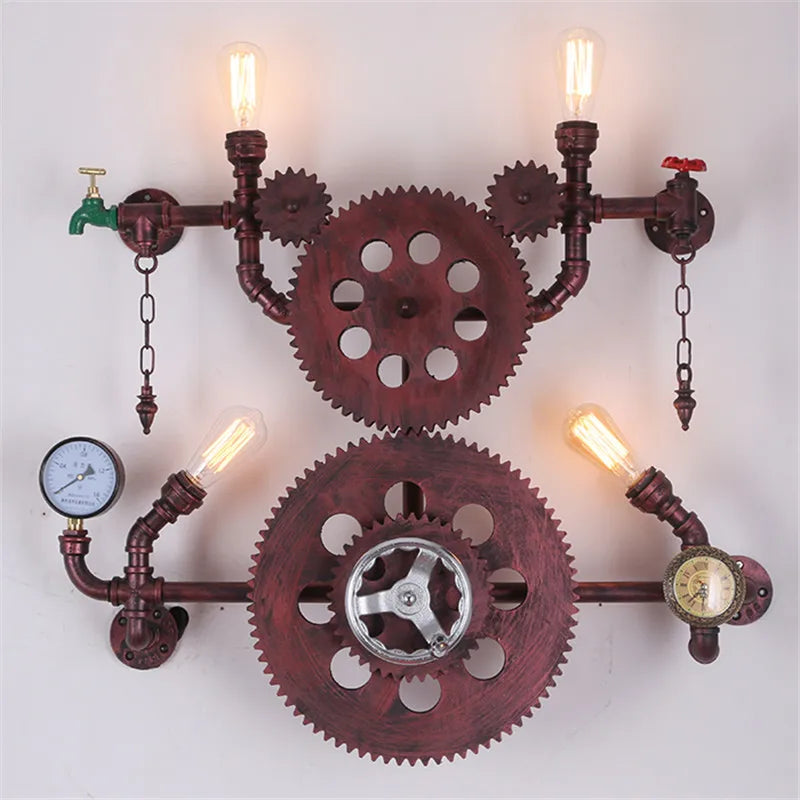Creative vintage European-style wall light for café and restaurant