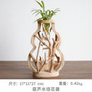 handmade solid wood vase for flowers and creative decoration