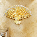 Crystal fan design stainless steel LED wall light