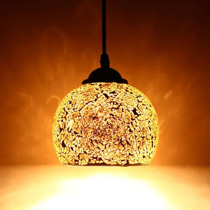Turkish mosaic glass pendant light for hotels bars and restaurants - vue 21 sur 23