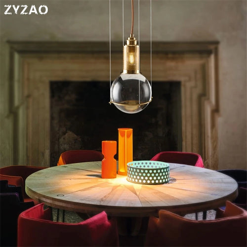 Nordic designer crystal glass pendant lights for restaurants and cafés - vue 2 sur 8