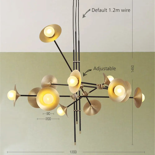 Modern nordic creative chandelier for interior decoration - vue 5 sur 9