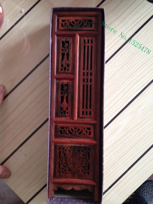 carved boxwood folding screen for interior decoration - vue 7 sur 7