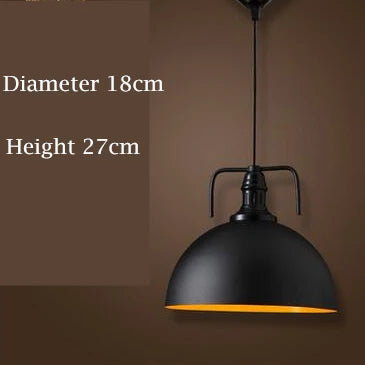 Loft style vintage industrial black LED pendant lamp - vue 11 sur 12