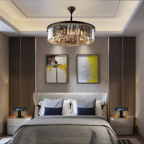 Modern crystal chandelier for elegant and refined lighting - vue 2 sur 14