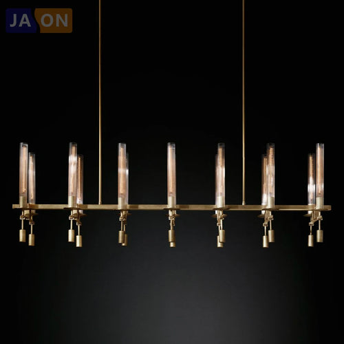 Vintage iron and glass pendant light with customised design - vue 6 sur 12