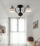 Modern ceiling light in black ceramic and metal with elegant design