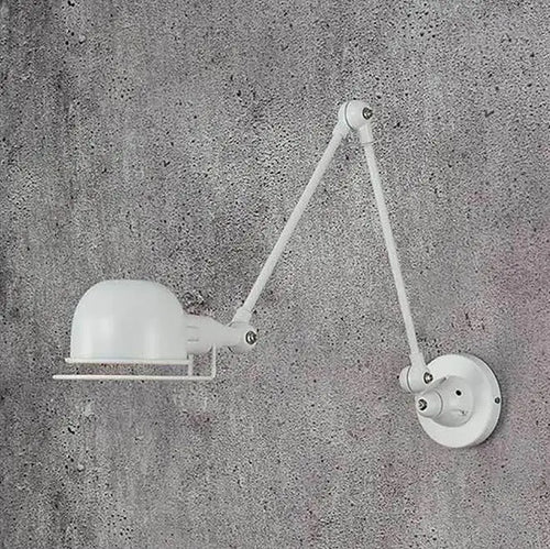 Vintage retractable metal wall light for bar - vue 10 sur 9