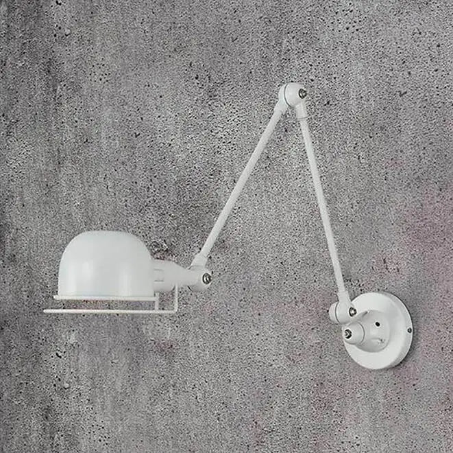 Vintage retractable metal wall light for bar - vue 9 sur 9