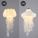 Decorative silk jellyfish pendant light nordic style